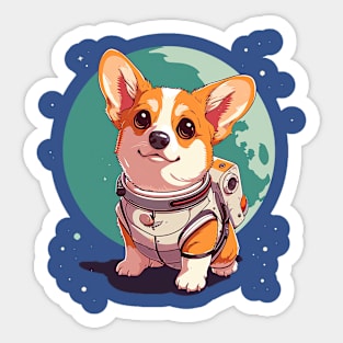 space corgi Sticker